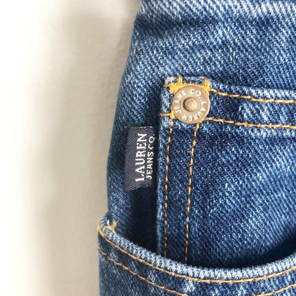 Vintage High Rise Straight Leg Stiff Denim Jeans - Picture 5 of 7